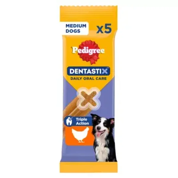Pedigree DENTASTIX Daily Dental Chews Medium Dog Treats 5 Sticks