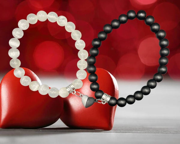 Bracelets couple cœur aimante