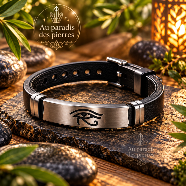Bracelet en acier inoxydable œil d’horus