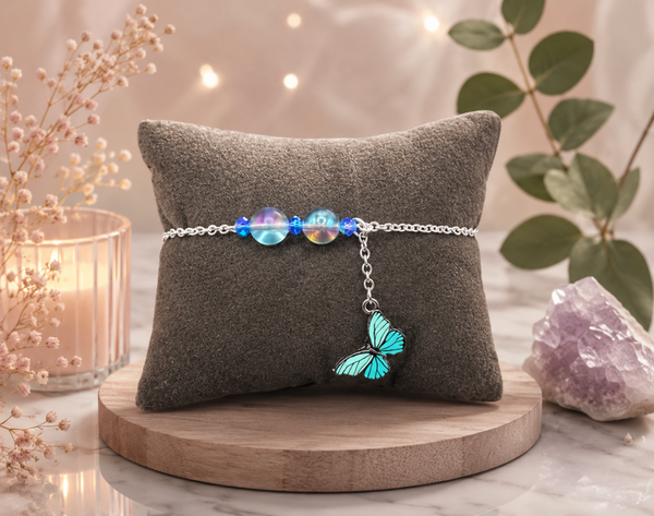 Bracelet chaînette réglable Aqua aura