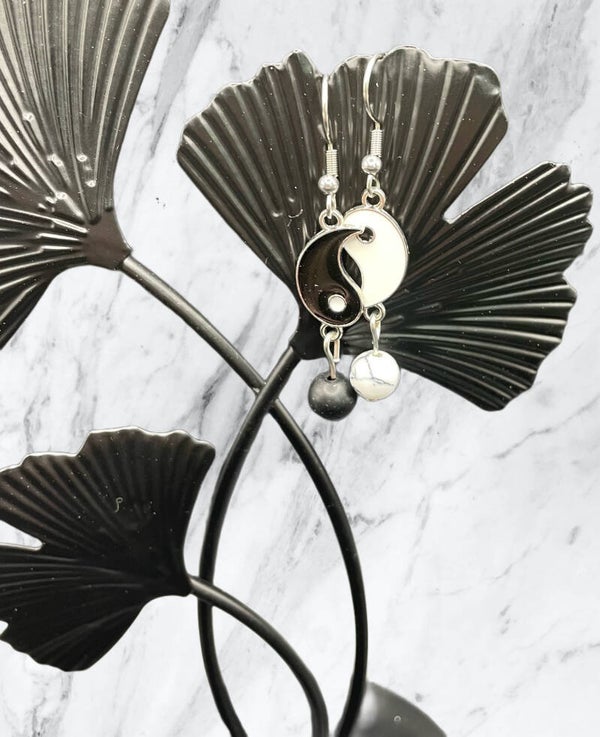 Boucle d’oreille Ying yang
