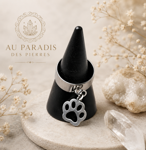 Bague réglable pampille patte