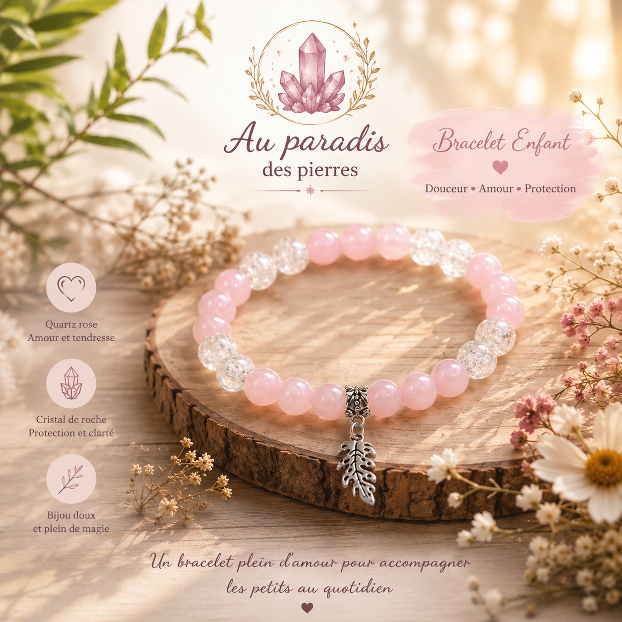 🌸Bracelet « Douceur,Confiance,Sécurité »🌸