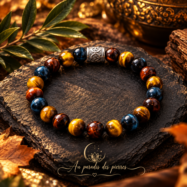Bracelet Multi Oeil 👁️ « Taureau,Faucon,Tigre »