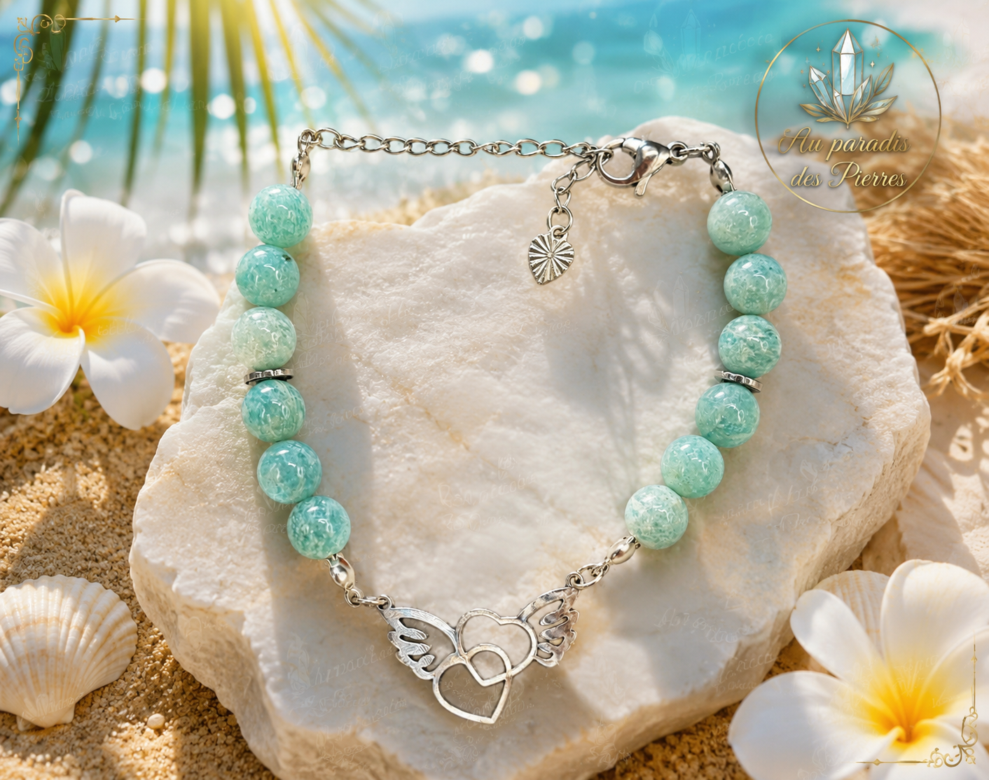 Bracelet réglable en amazonite