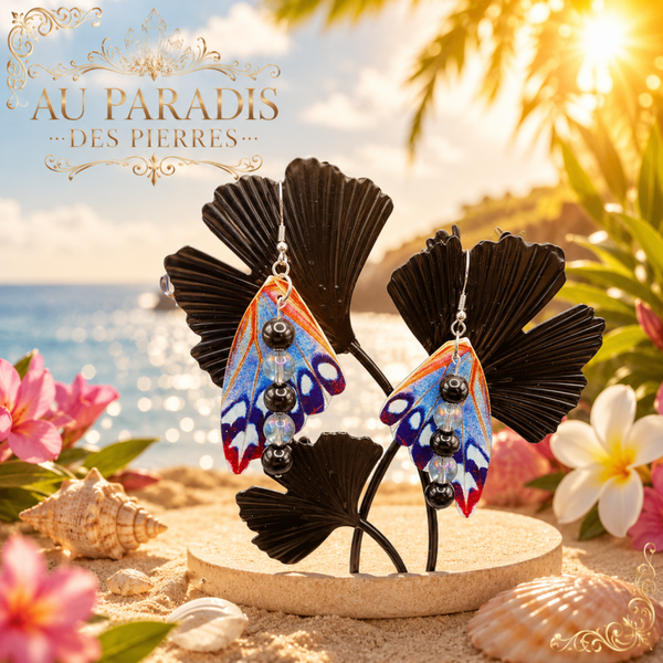 Boucles d’oreilles ailes papillon