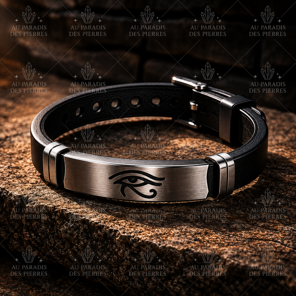 Bracelet en acier inoxydable œil d’horus
