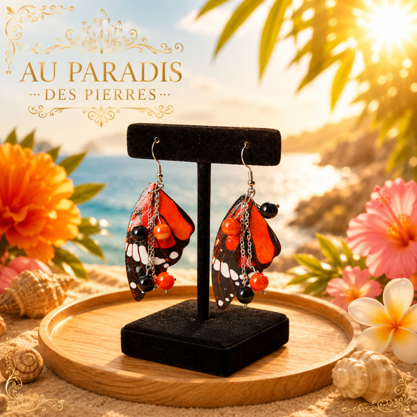 Boucles d’oreilles ailes papillon