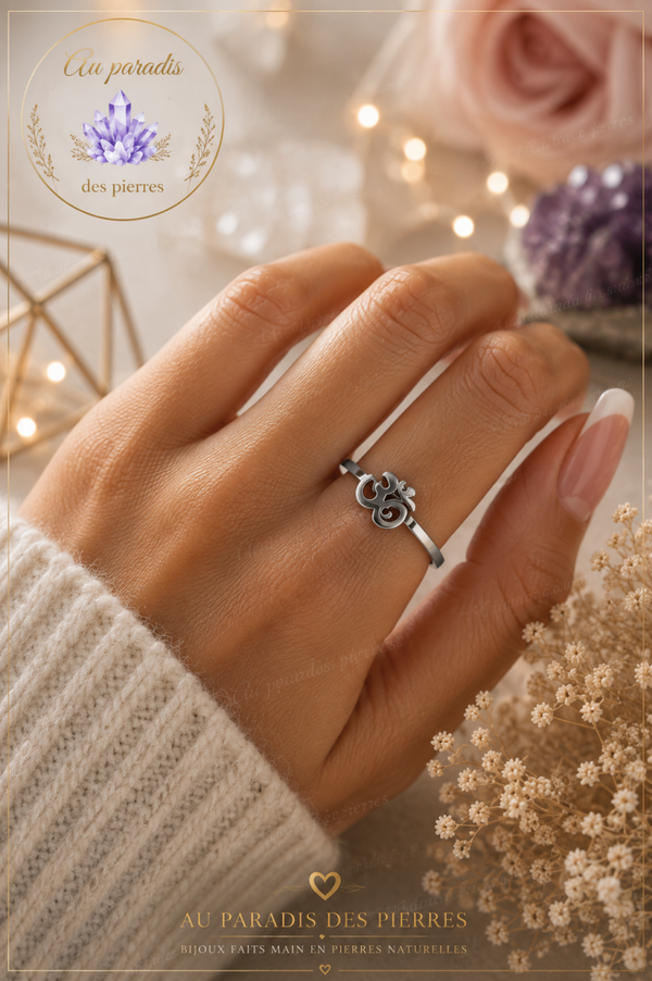 Bague réglable yoga OM