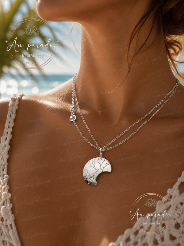 🌙Pendentifs lune arbre de vie🌙