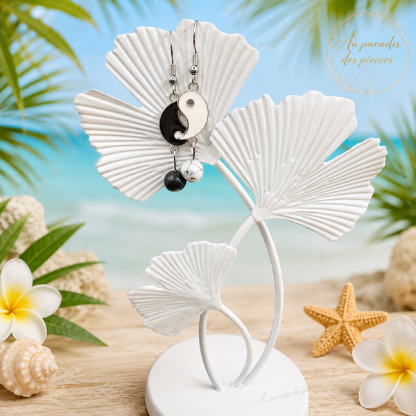 Boucle d’oreille Ying yang