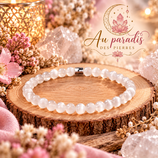 Bracelet 🌙Lune de tendresse pierres6mm)🌙