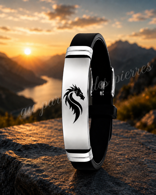 🐉 Bracelet Dragon en acier inoxydable réglable 🐉