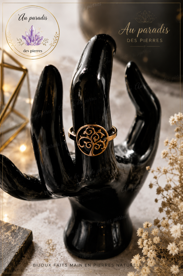 Bague réglable arbre de vie modèle cuivré