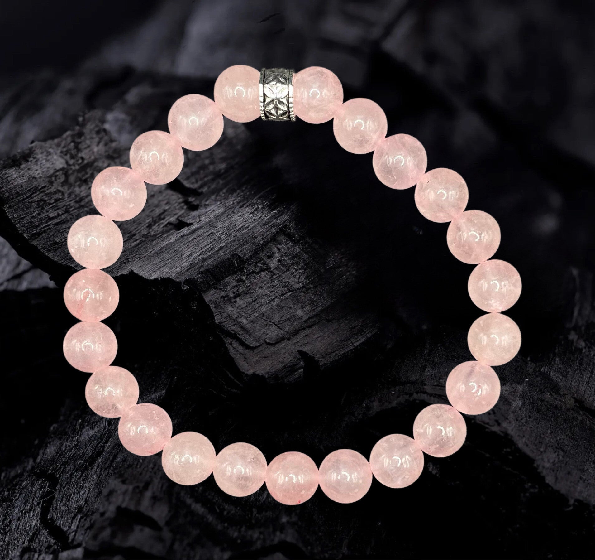 Bracelet « Quartz rose « (pierres8mm)