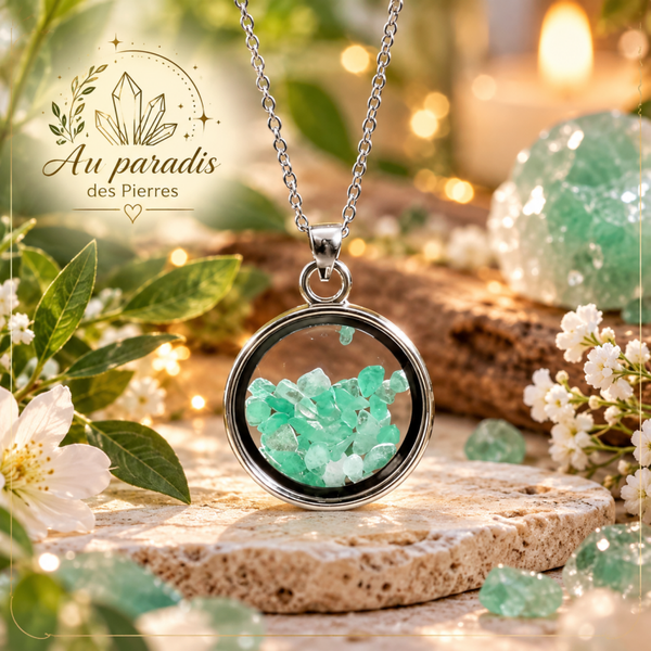 💚Pendentif aventurine eclats de pierres naturelles 💚