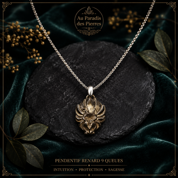 Pendentif renard a 9 queues