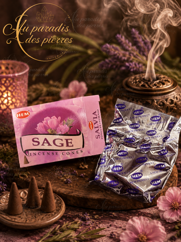 Encens hem cône sauge