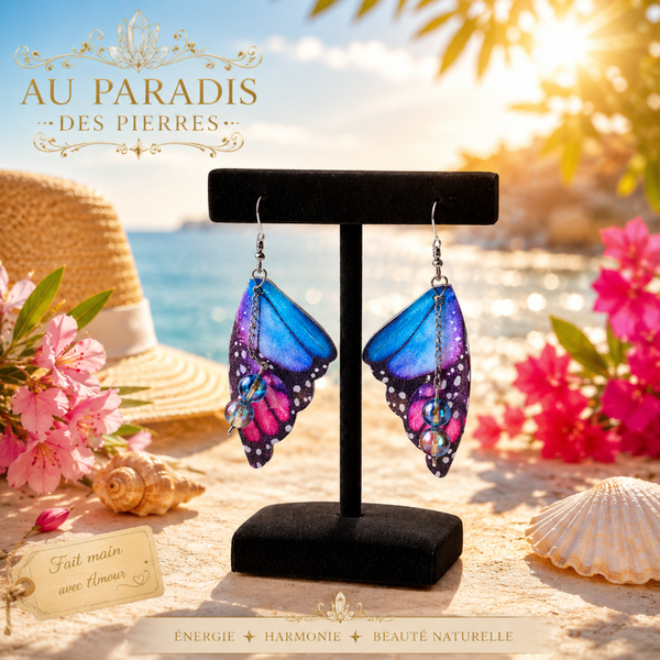 Boucles d’oreilles ailes papillons 🦋