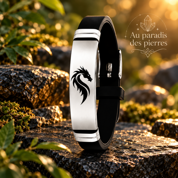 🐉 Bracelet Dragon en acier inoxydable réglable 🐉