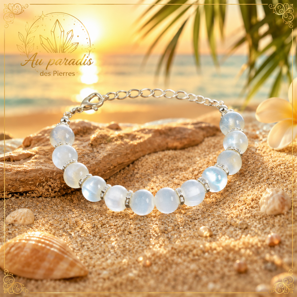 Bracelet réglable en sélénite