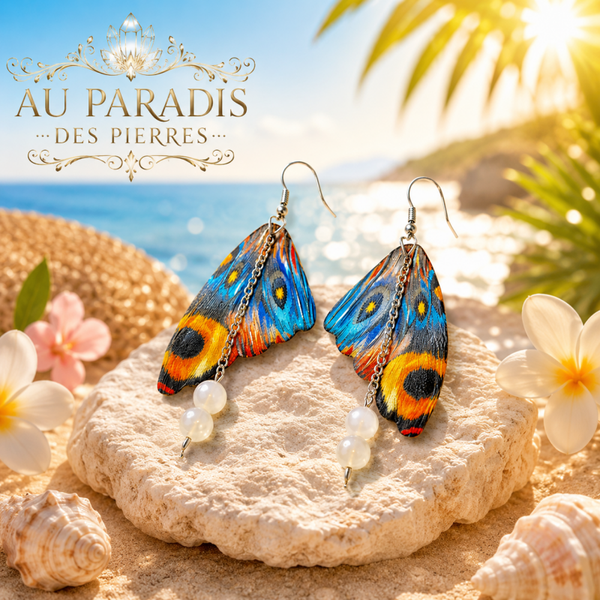 Boucles d’oreilles ailes papillon