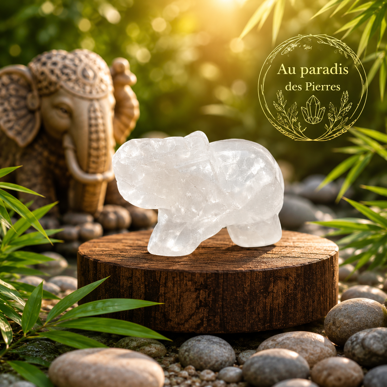 🐘Éléphant en cristal de roche 🐘