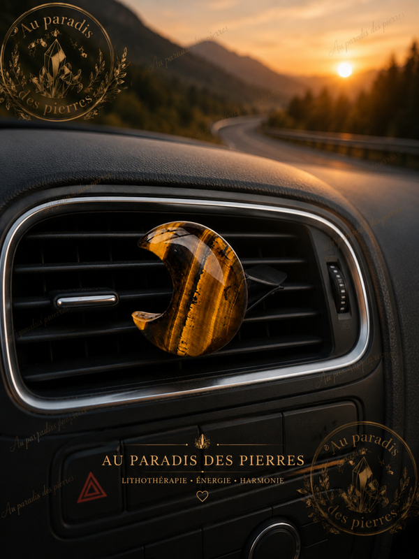 Clip voiture lune œil de tigre