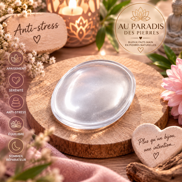 Galet anti stress cristal de roche