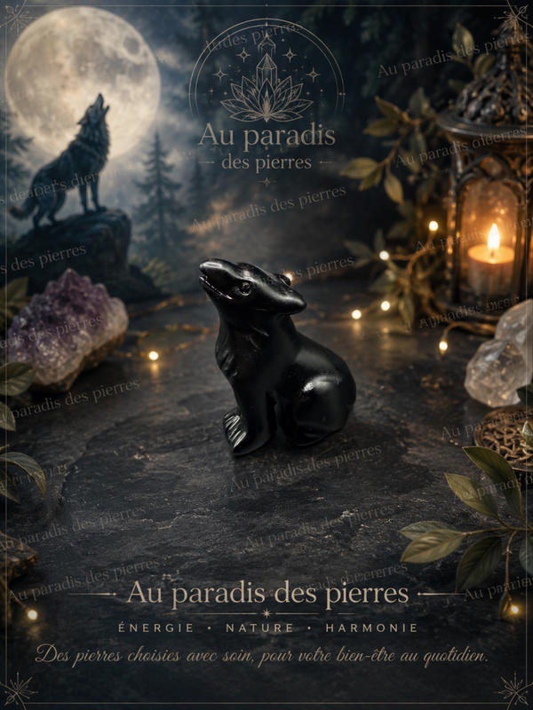 Loup en obsidienne