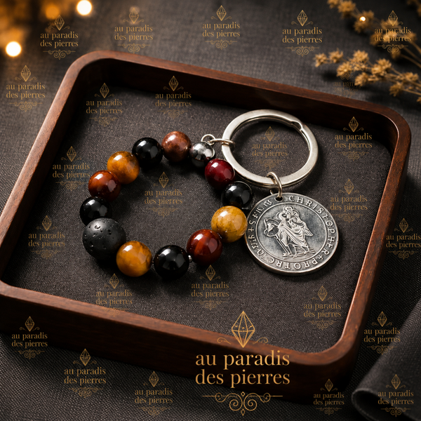 Porte clé protection saint Christophe