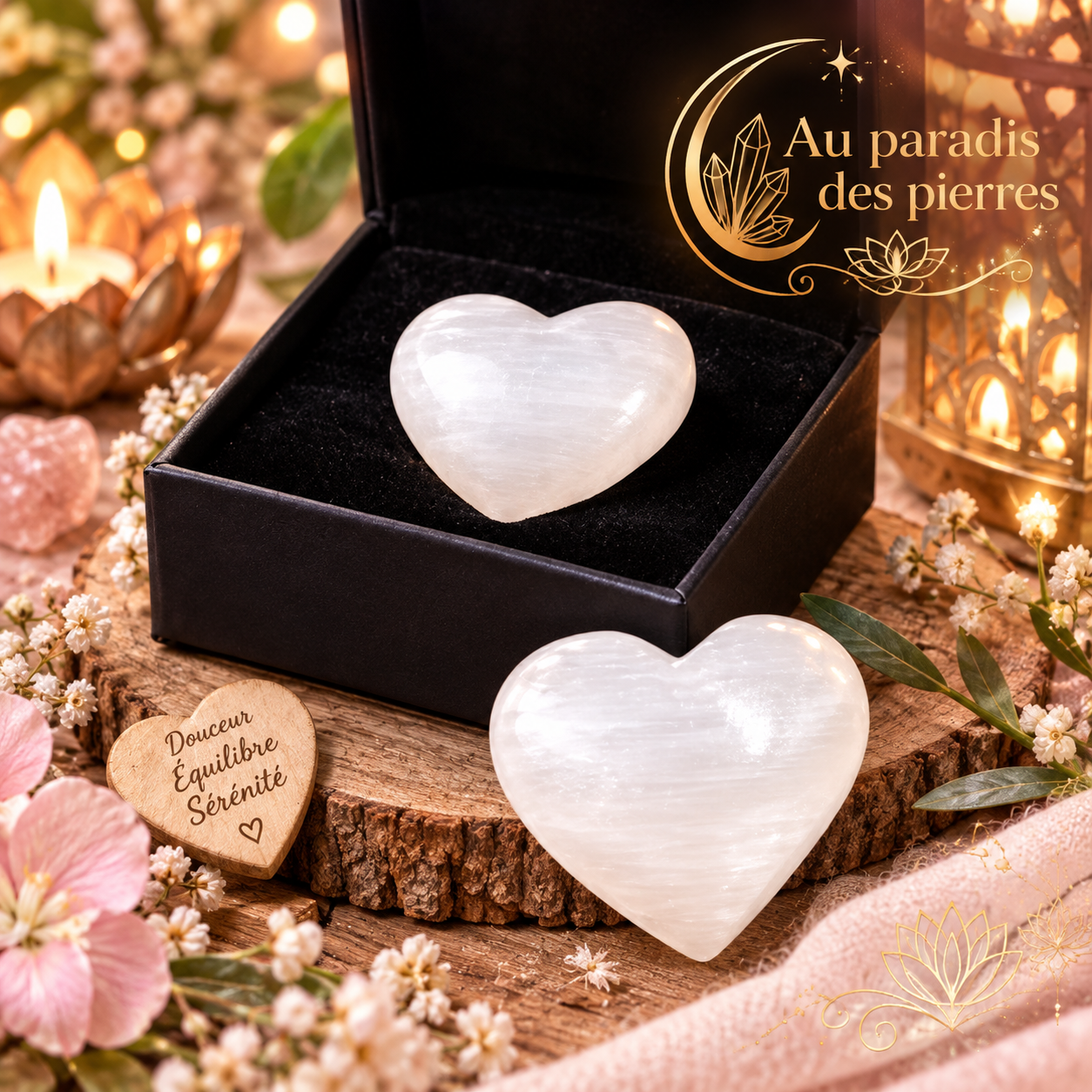 Coeur en selenite