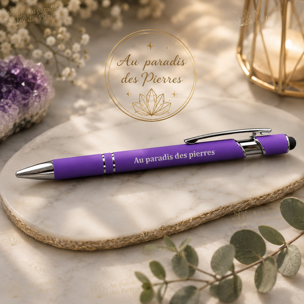 Stylos au paradis des pierres avec embout tactile