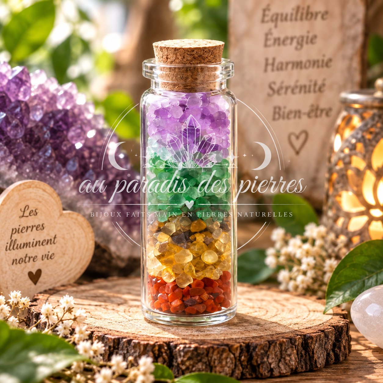Bouteille à souhaits 7 chakras