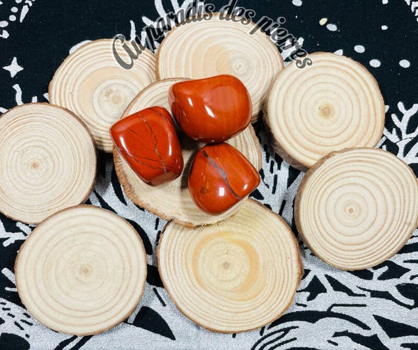 Pierre roulée jaspe rouge (vendue à l’unité)
