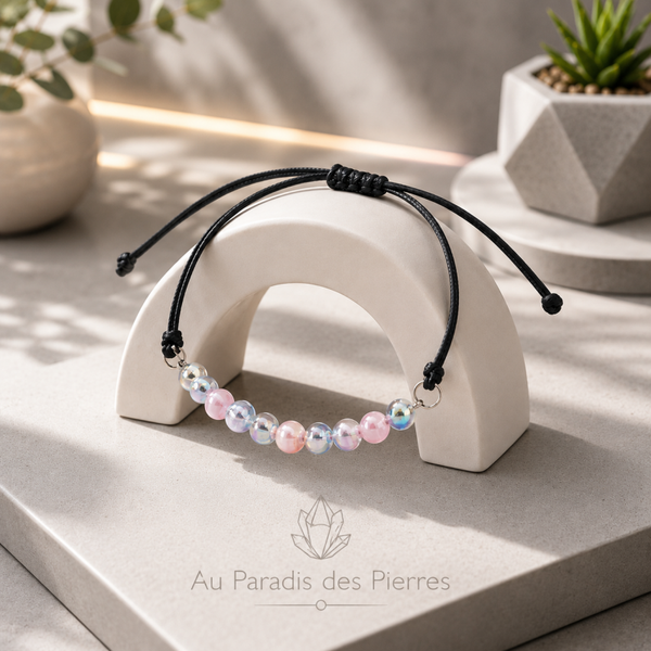 Bracelet réglable cordon Aqua aura