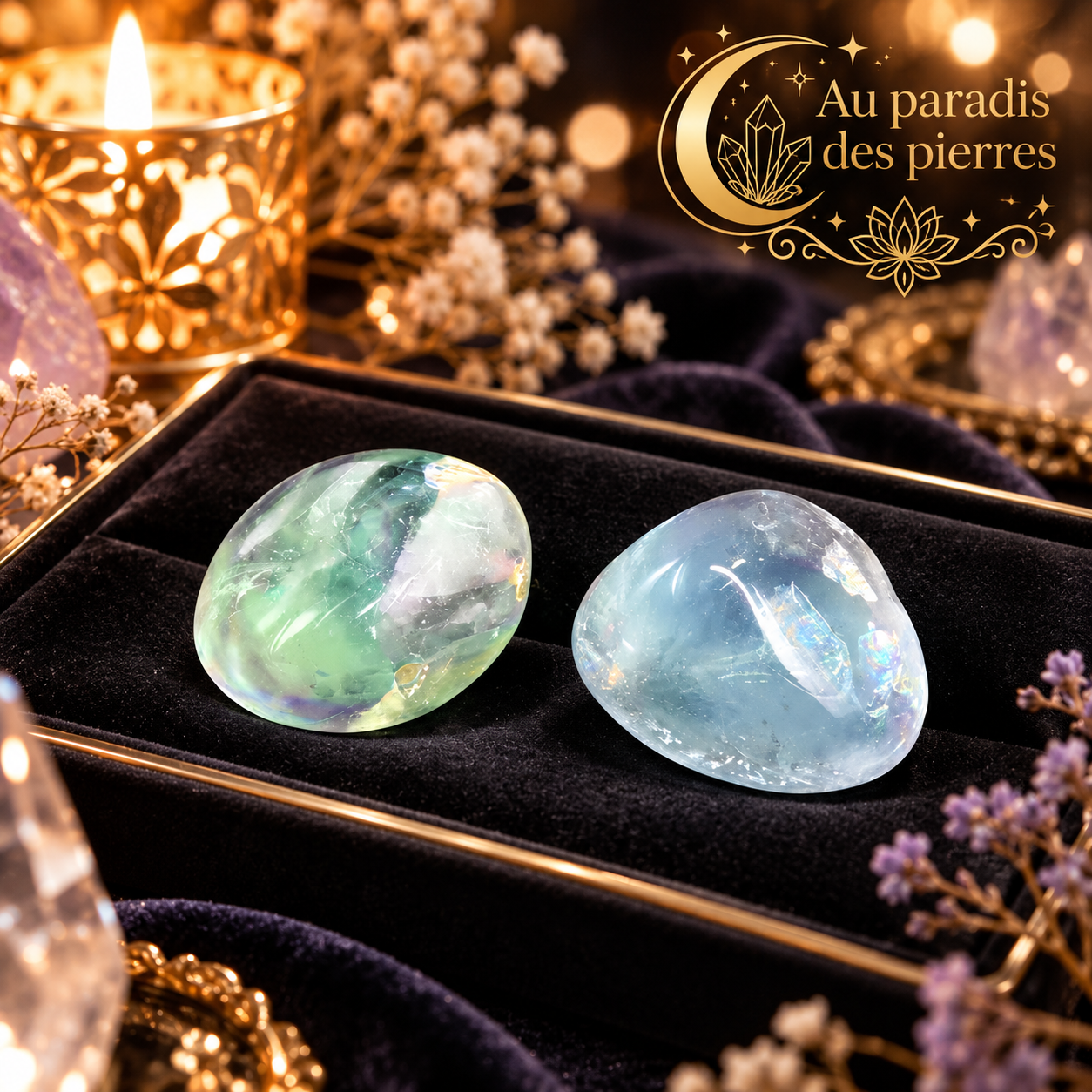 Pierres roulées fluorite