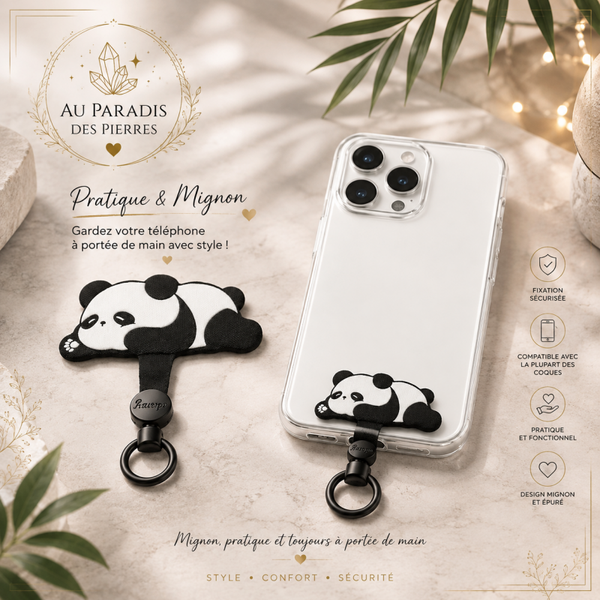 Languettes attaches pour telephone panda
