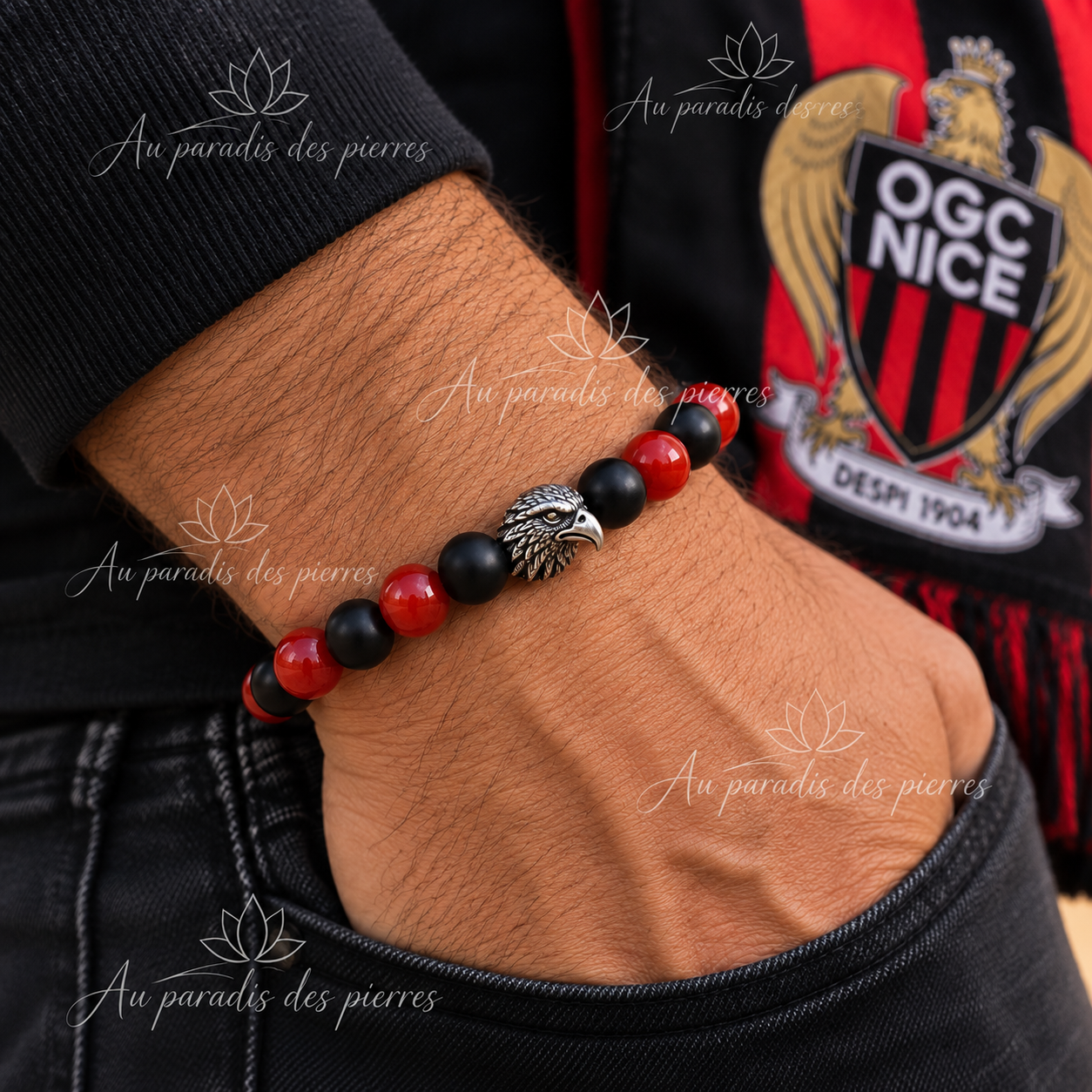 ⚫🔴Bracelet OGC Nice ⚫️🔴