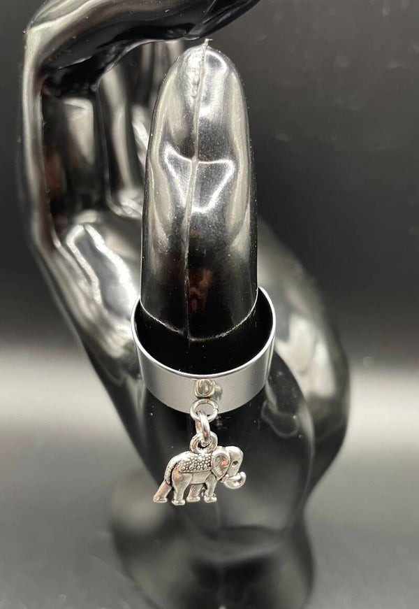 Bague réglable pampille éléphant