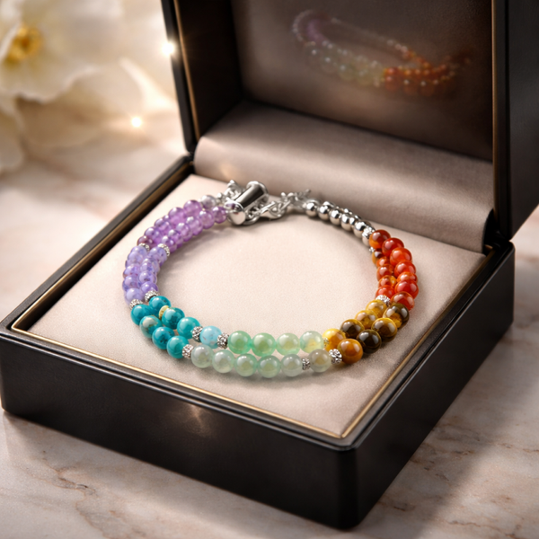 Bracelet double réglable 7 chakras