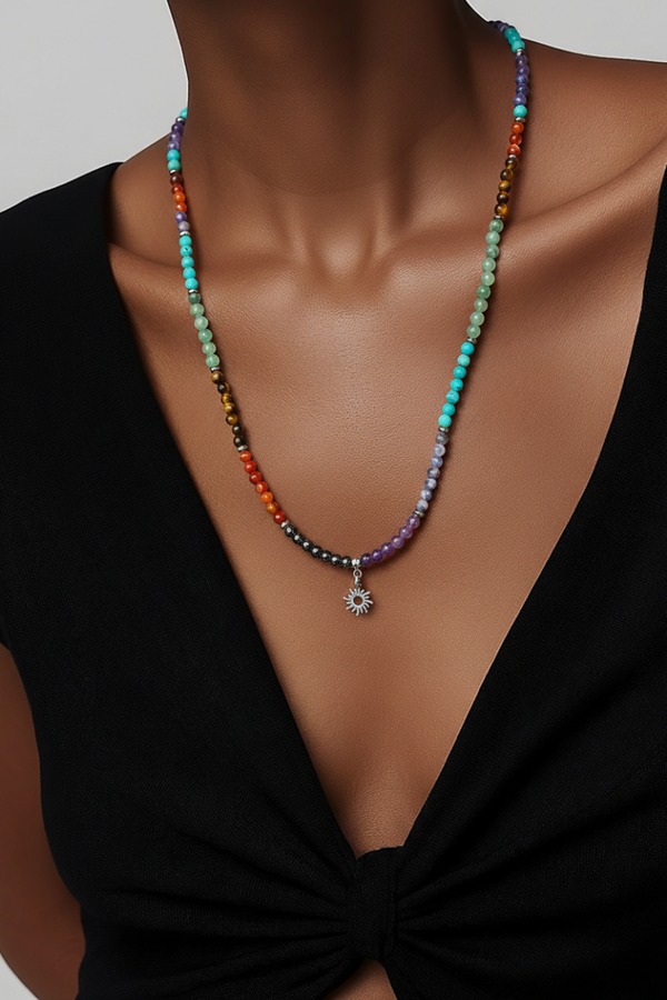 Collier 7 chakras (pierres 4mm)