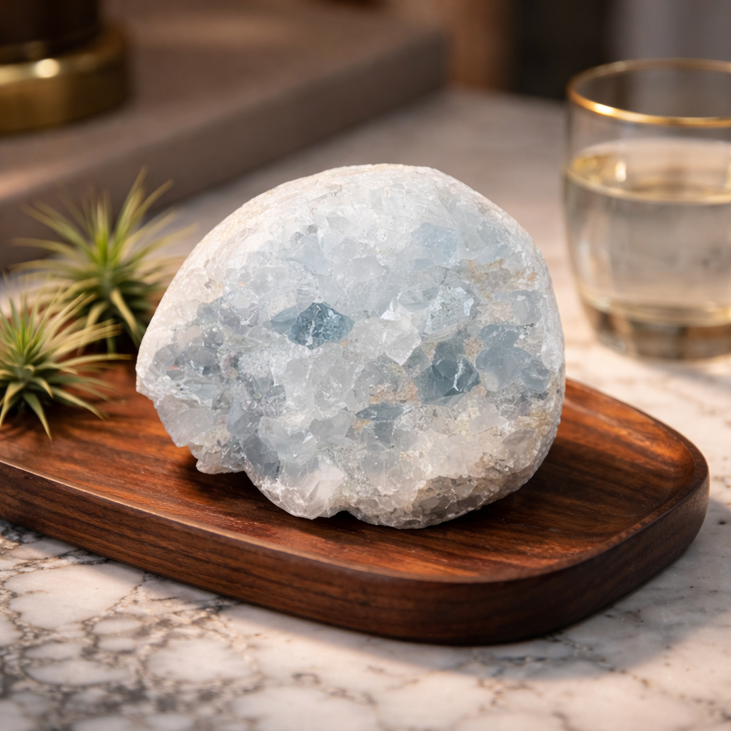 Mini géode Célestine (160g)