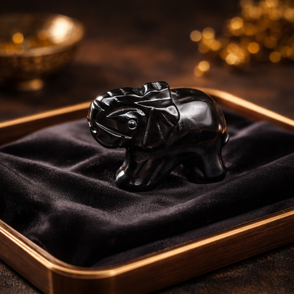 🐘Éléphant en obsidienne 🐘