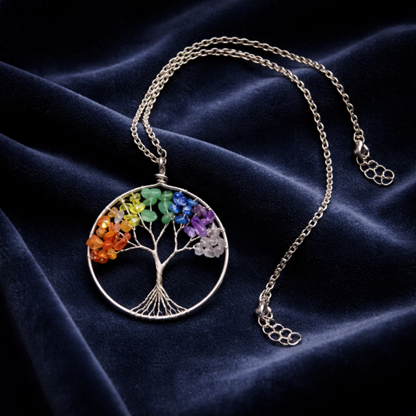 Pendentif 7 chakras arbre de vie