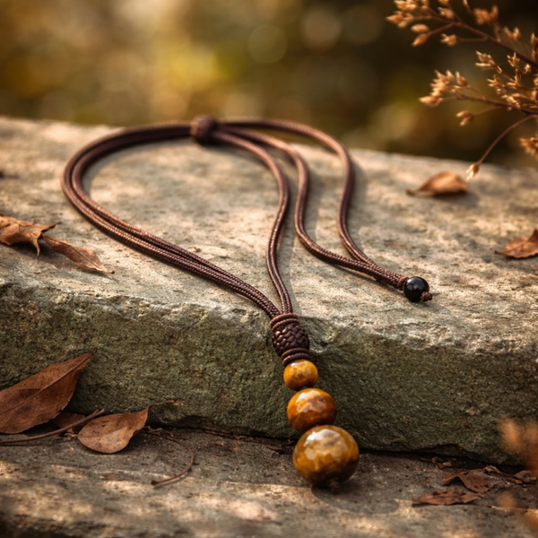 Pendentif réglable œil de tigre