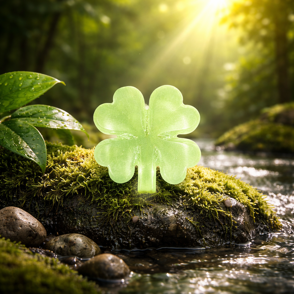 🍀Trèfle porte bonheur en aventurine 🍀