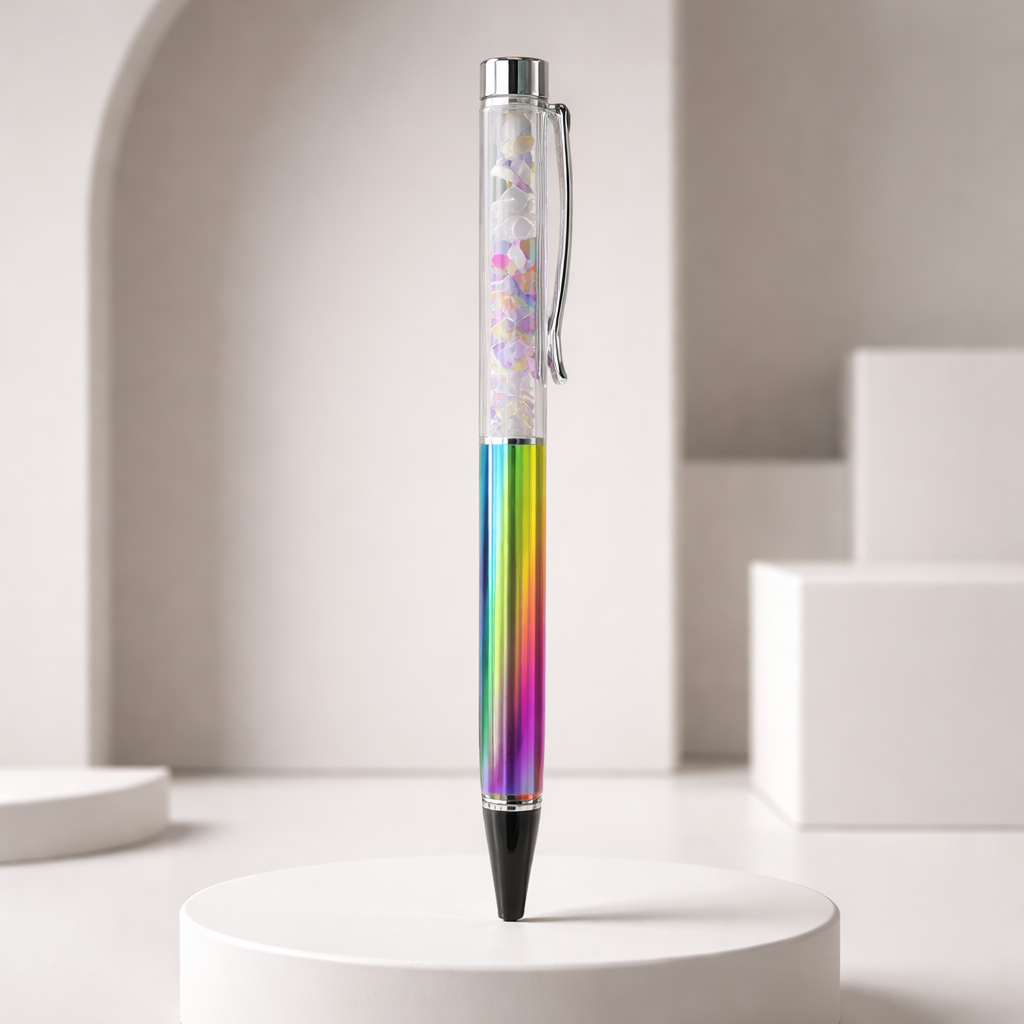 Stylo en pierres naturelles fluorite