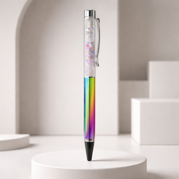 Stylo en pierres naturelles fluorite