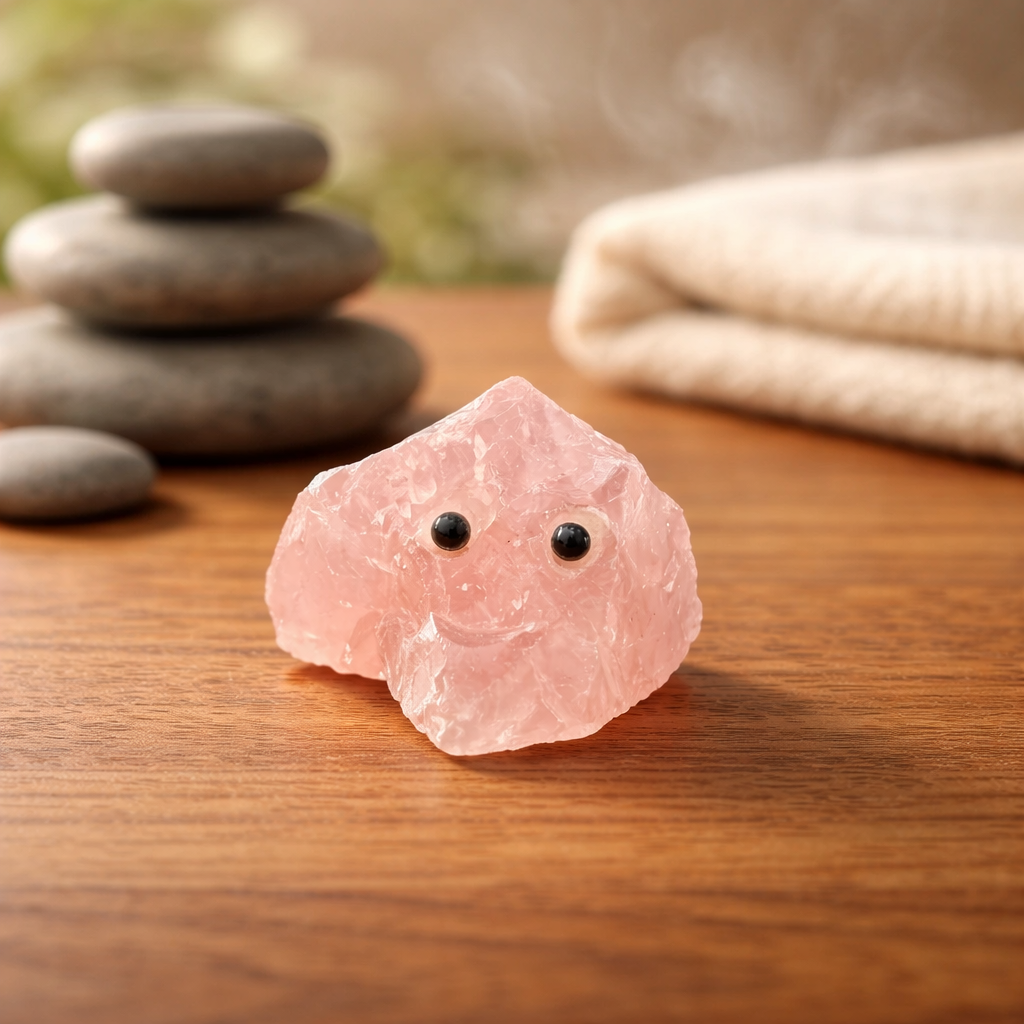 Copain mignon enfants Pierre brut quartz rose